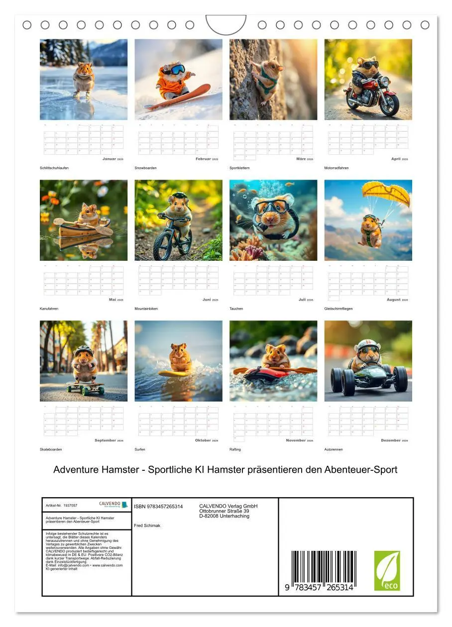 Bild: 9783457265314 | Adventure Hamster - Sportliche KI Hamster präsentieren den...