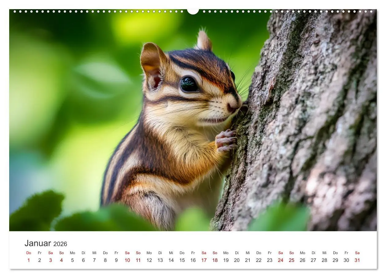 Bild: 9783516285314 | Backen voll - Ein Jahr mit Streifenhörnchen (Wandkalender 2026 DIN...