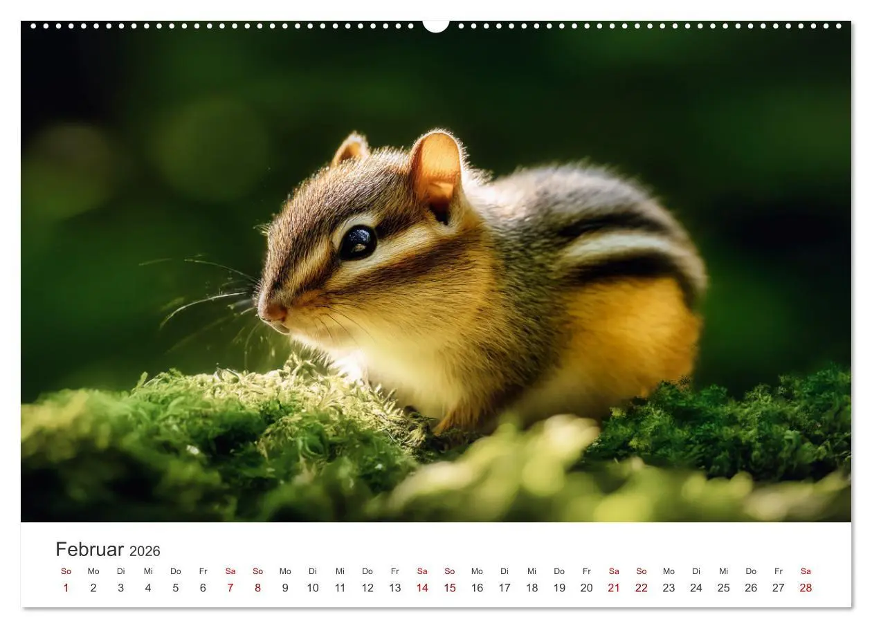 Bild: 9783516285314 | Backen voll - Ein Jahr mit Streifenhörnchen (Wandkalender 2026 DIN...