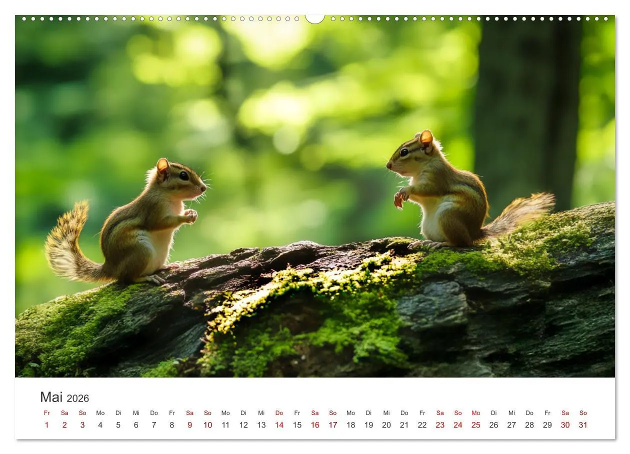 Bild: 9783516285314 | Backen voll - Ein Jahr mit Streifenhörnchen (Wandkalender 2026 DIN...