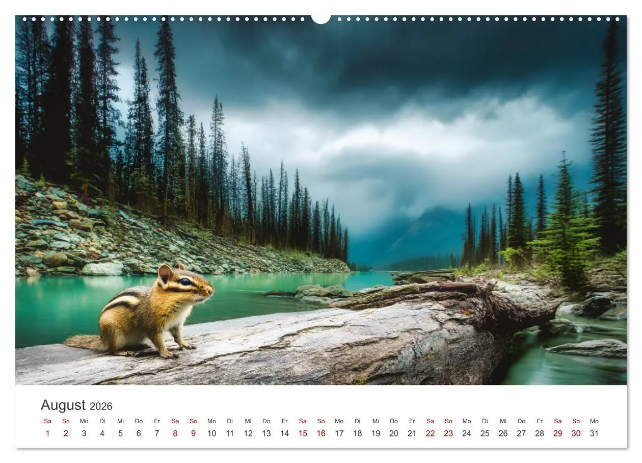 Bild: 9783516285314 | Backen voll - Ein Jahr mit Streifenhörnchen (Wandkalender 2026 DIN...