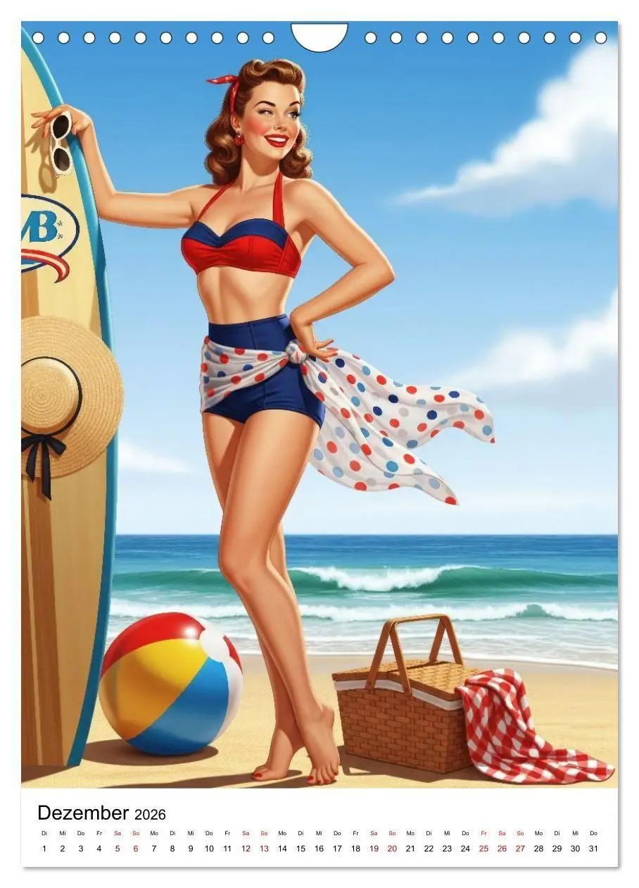 Bild: 9783516735314 | Charme &amp; Kurven: Die Pin-ups der Golden 50s (Wandkalender 2026 DIN...