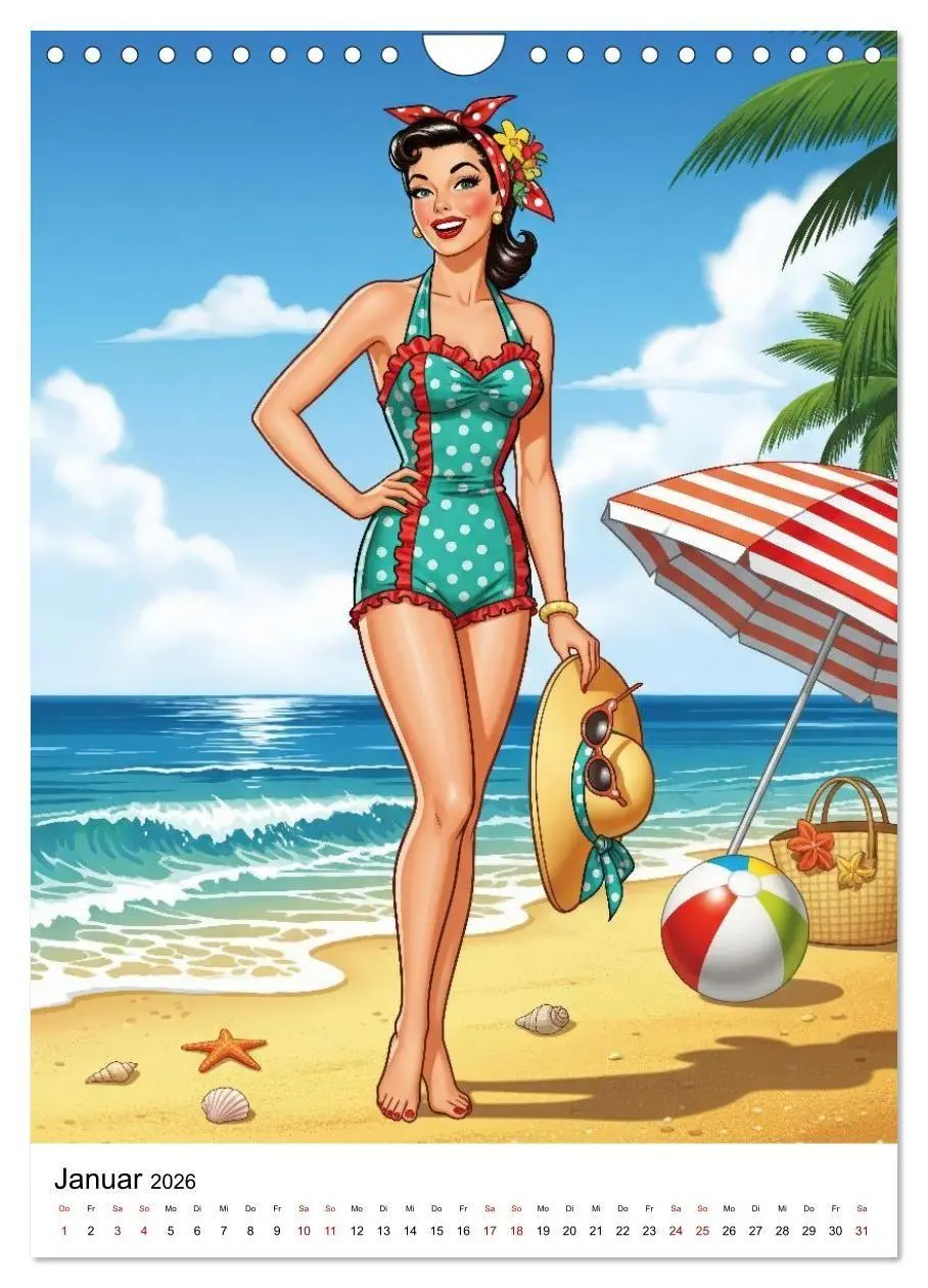 Bild: 9783516735314 | Charme &amp; Kurven: Die Pin-ups der Golden 50s (Wandkalender 2026 DIN...