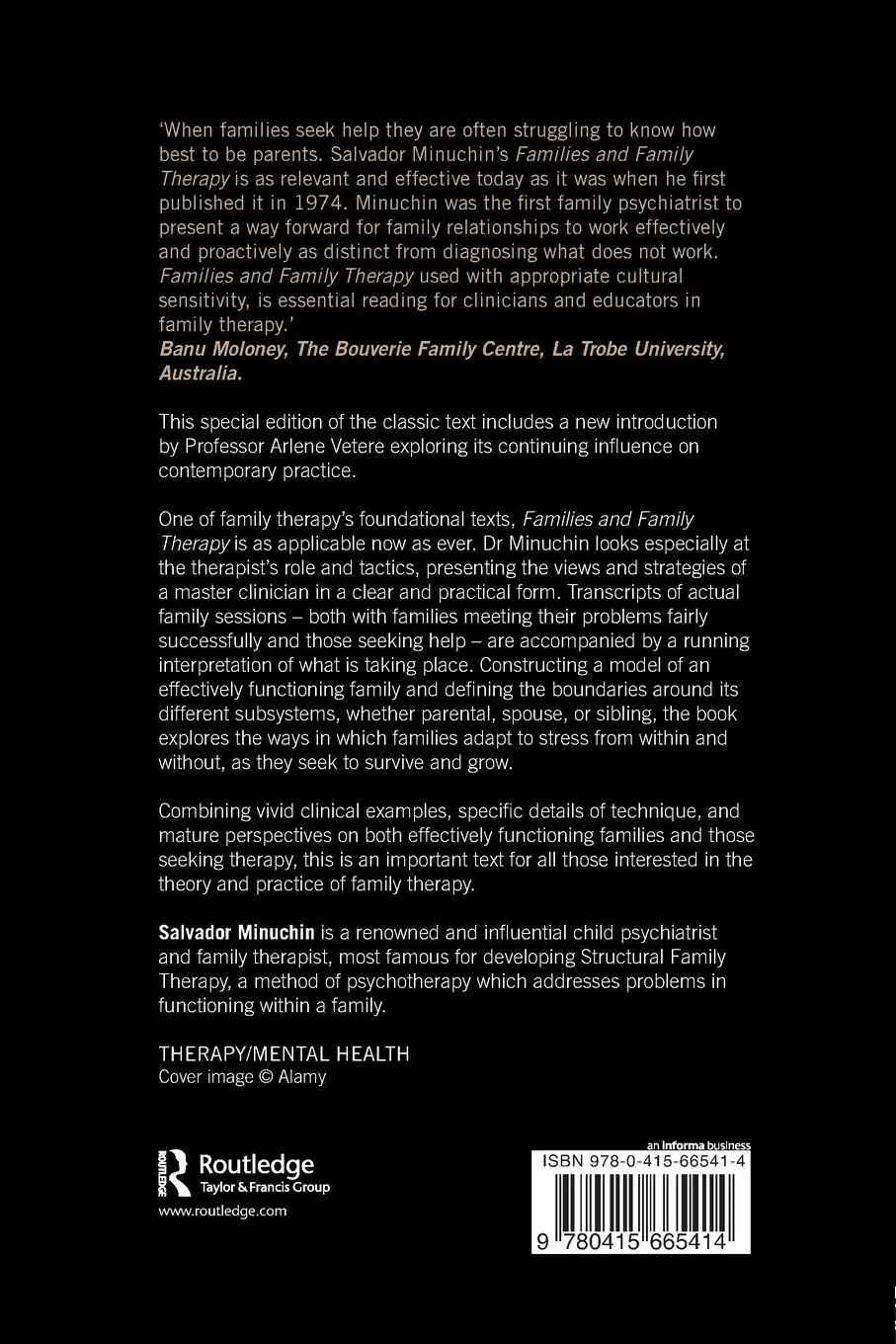 Rückseite: 9780415665414 | Families and Family Therapy | Salvador Minuchin | Taschenbuch | 2012