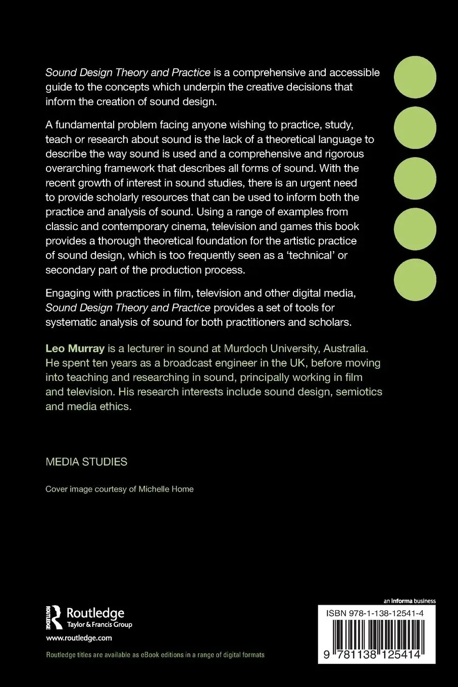 Rückseite: 9781138125414 | Sound Design Theory and Practice | Working with Sound | Leo Murray
