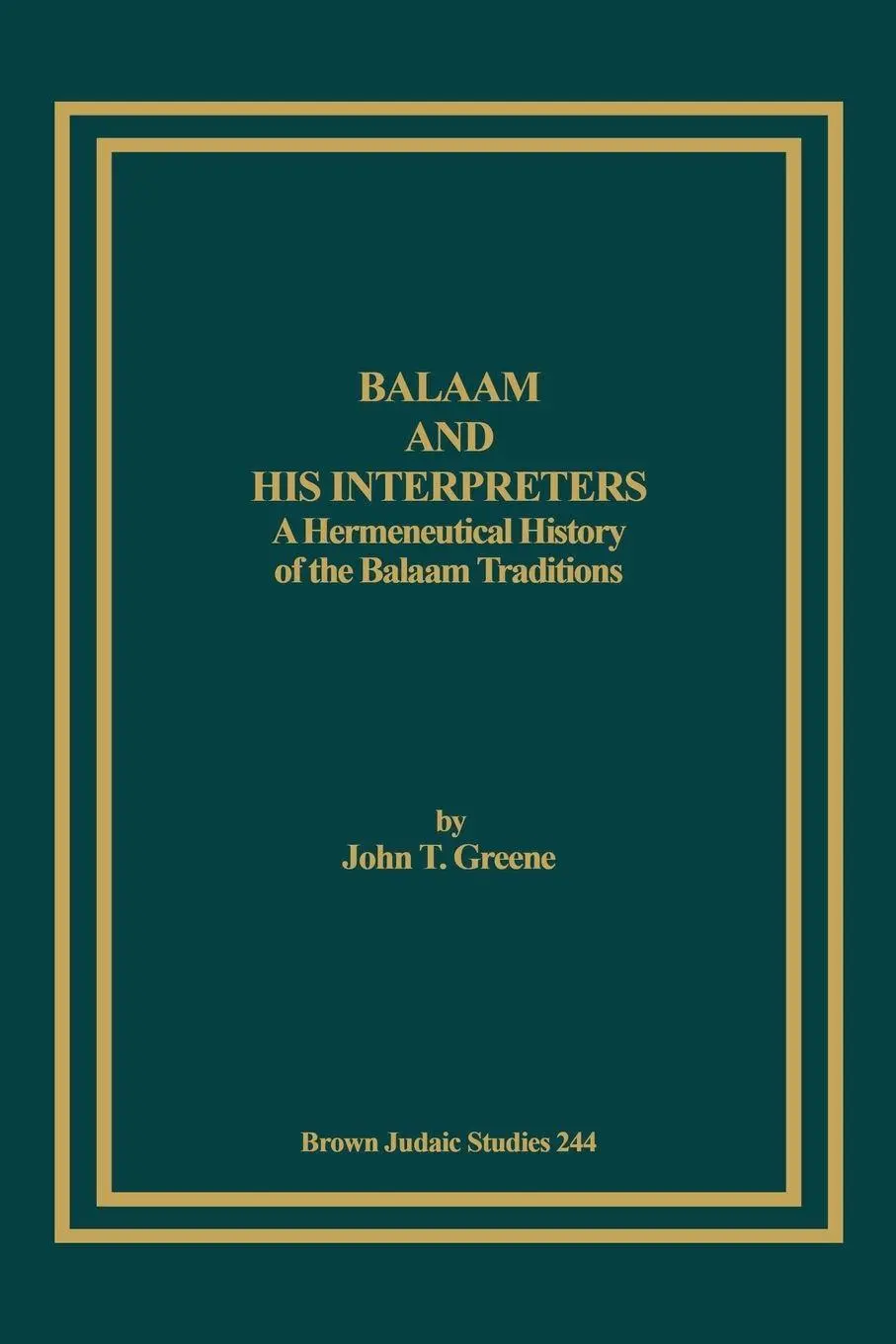 Cover: 9781930675414 | Balaam and His Interpreters | John T. Greene | Taschenbuch | Englisch