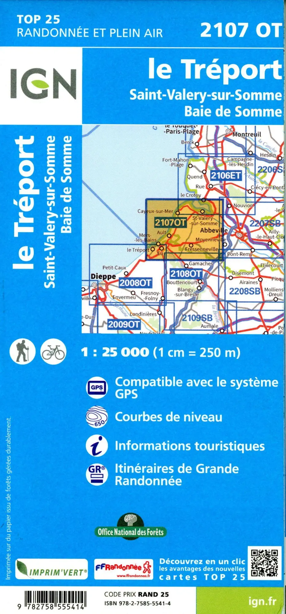 Bild: 9782758555414 | 2107OT Le Tréport St.-Valery-sur-Somme | 1:25000 | (Land-)Karte | 2024