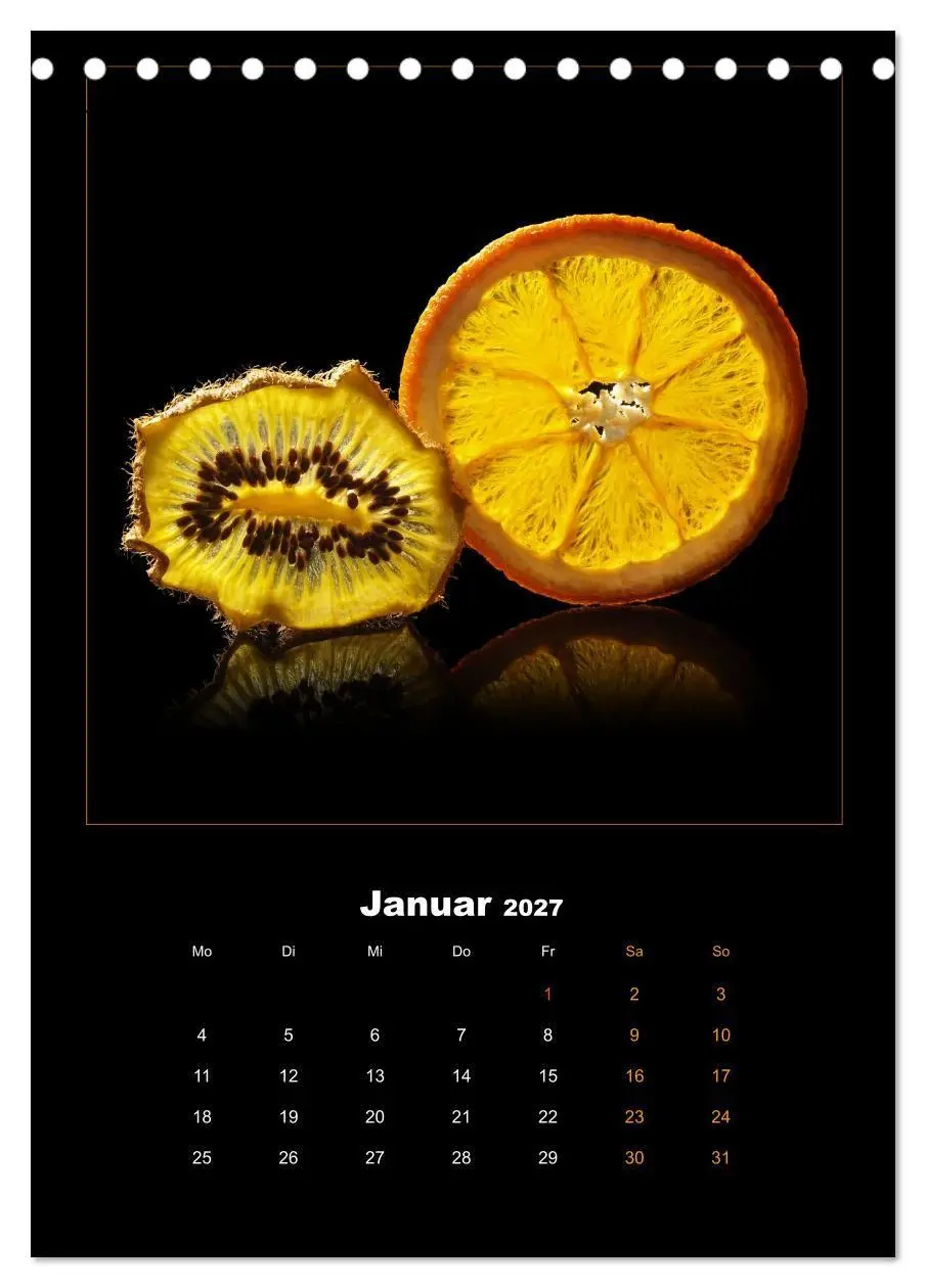 Bild: 9783569505414 | Vegan Food Kalender - Obst und Gemüse auf Schwarz (Tischkalender...