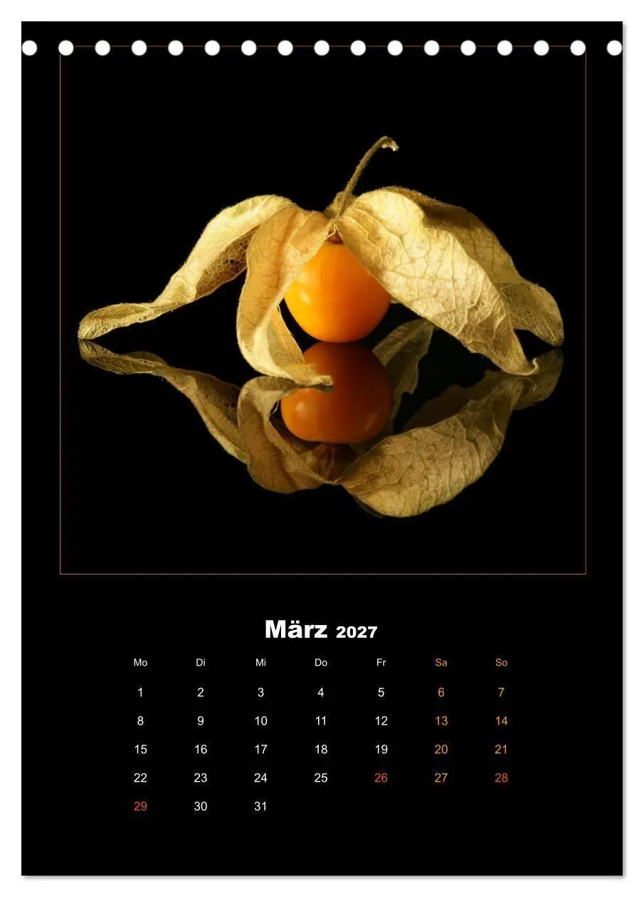 Bild: 9783569505414 | Vegan Food Kalender - Obst und Gemüse auf Schwarz (Tischkalender...