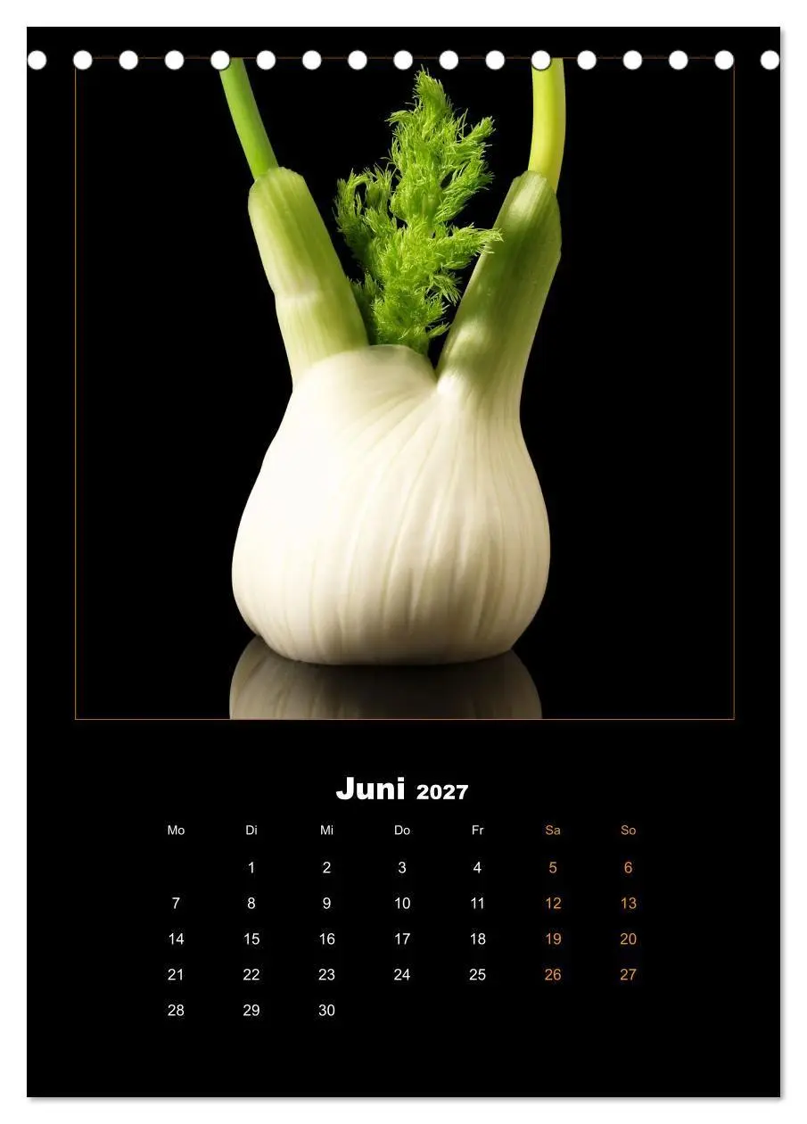 Bild: 9783569505414 | Vegan Food Kalender - Obst und Gemüse auf Schwarz (Tischkalender...