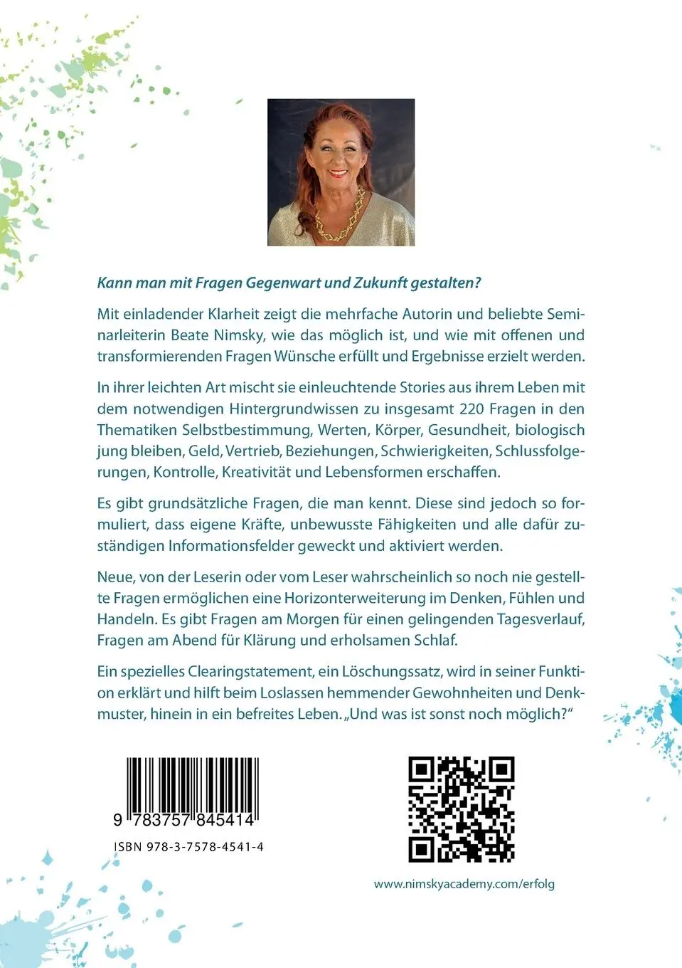 Rückseite: 9783757845414 | Kraftvoll Fragen - Befreit Leben | Beate Nimsky | Taschenbuch | 100 S.