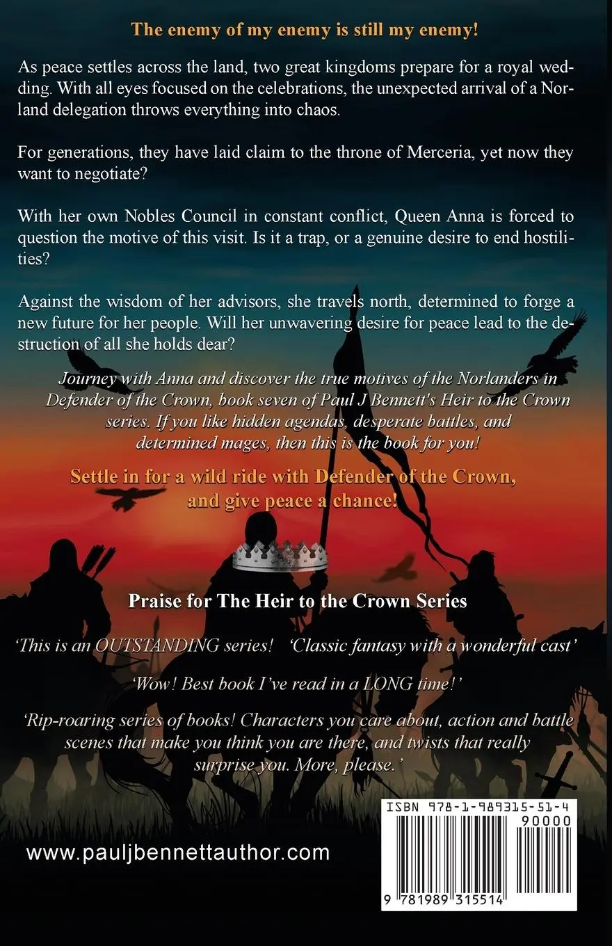 Rückseite: 9781989315514 | Defender of the Crown | Paul J Bennett | Taschenbuch | Englisch | 2020