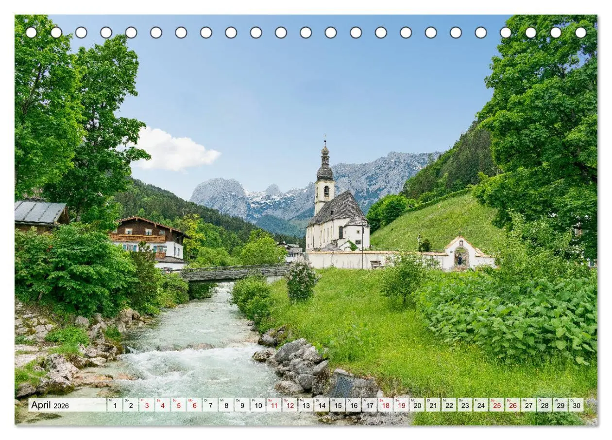 Bild: 9783457935514 | Wanderparadies Bayerische Alpen (Tischkalender 2026 DIN A5 quer),...