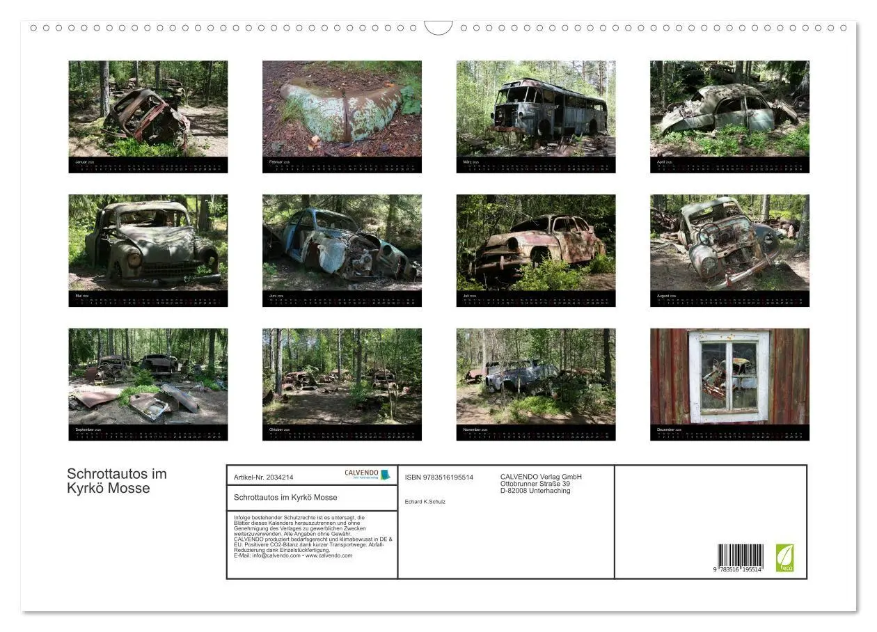 Bild: 9783516195514 | Schrottautos im Kyrkö Mosse (Wandkalender 2026 DIN A2 quer),...