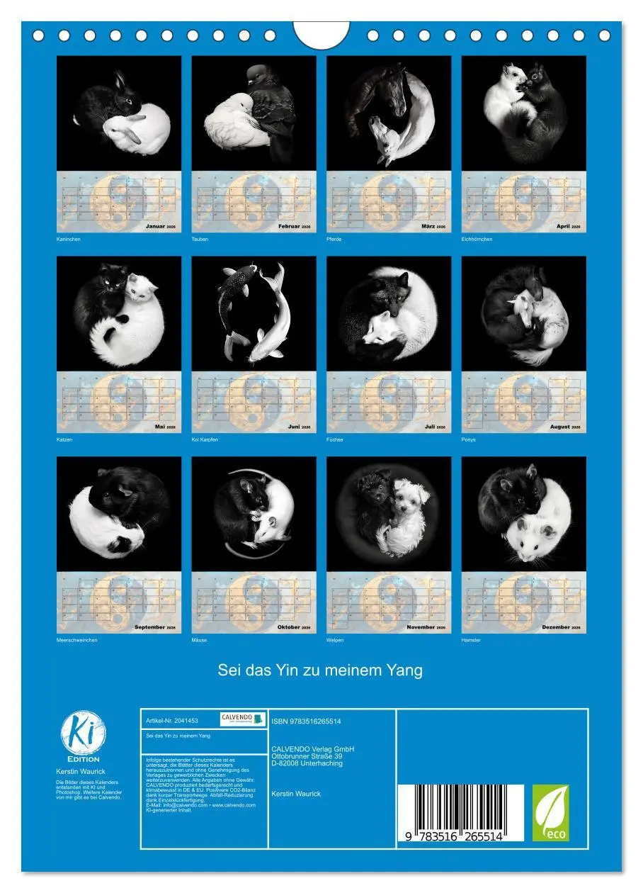 Bild: 9783516265514 | Sei das Yin zu meinem Yang (Wandkalender 2026 DIN A4 hoch),...