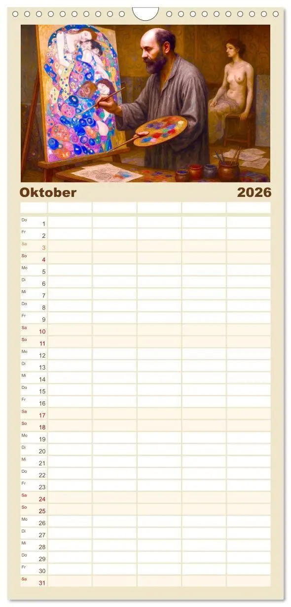 Bild: 9783516715514 | Familienplaner 2026 - Gustav Klimt. Sein Leben, seine Kunstwerke...