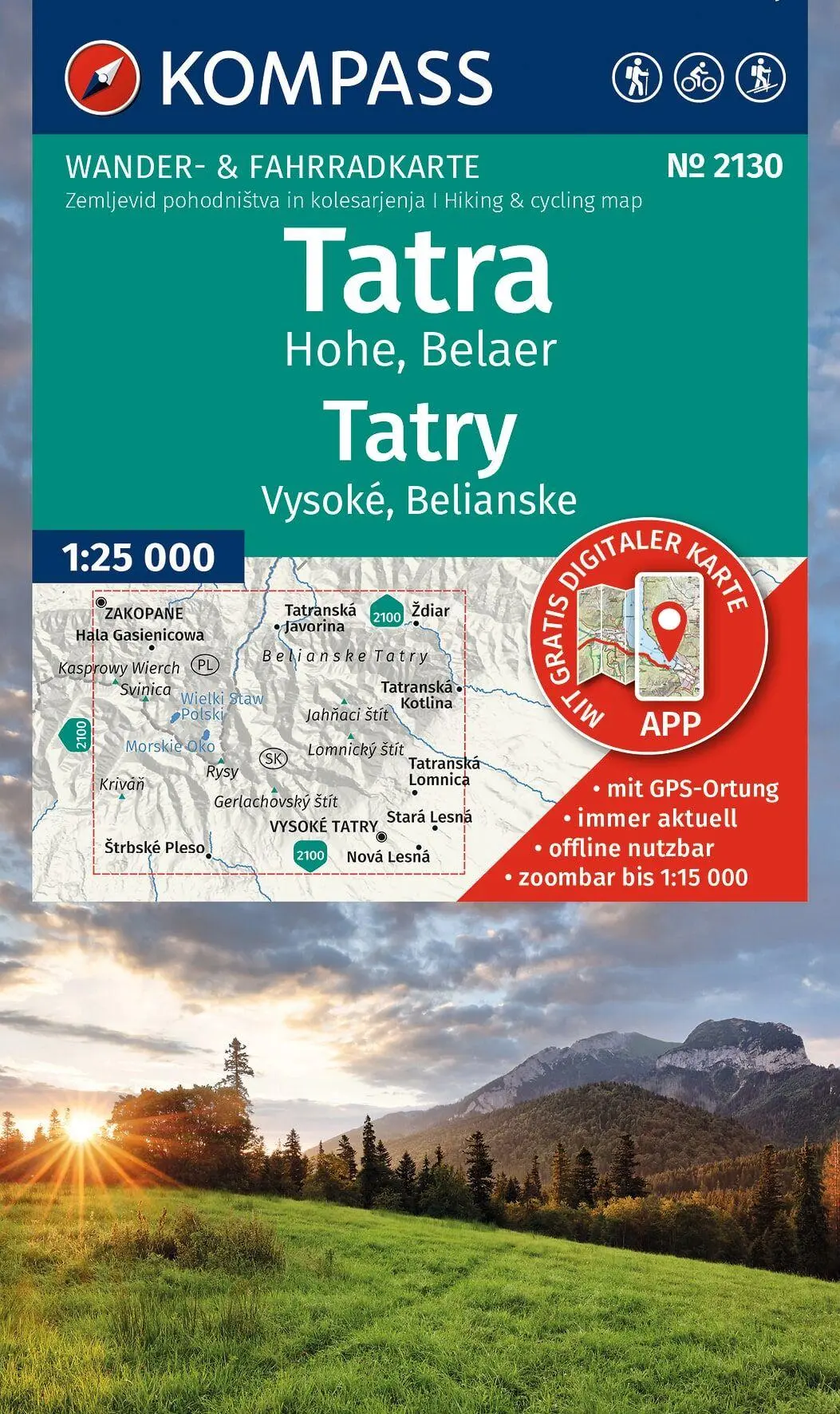 Cover: 9783991545514 | KOMPASS Wanderkarte 2130 Tatra Hohe, Belaer / Tatry, Vysoké,...