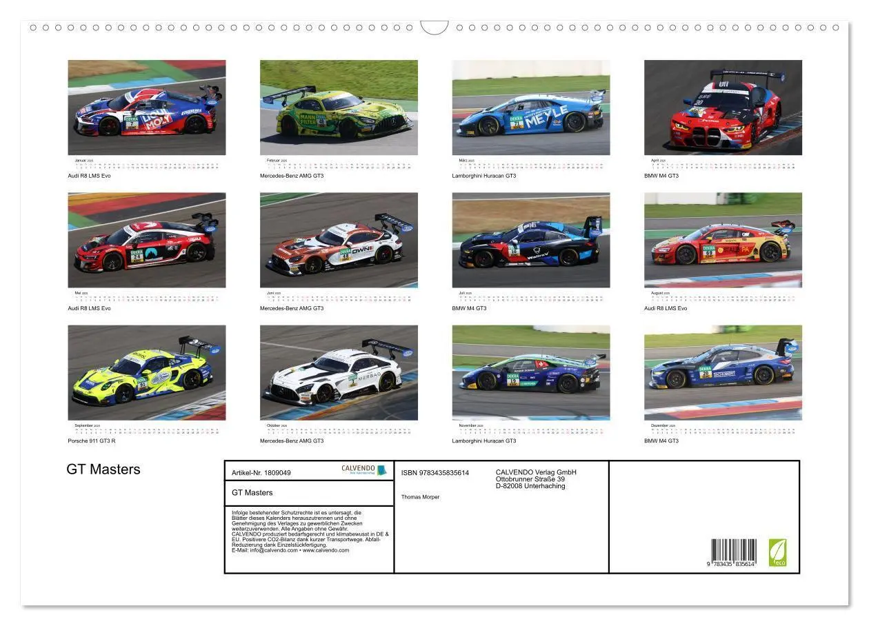 Bild: 9783435835614 | GT Masters (Wandkalender 2025 DIN A2 quer), CALVENDO Monatskalender