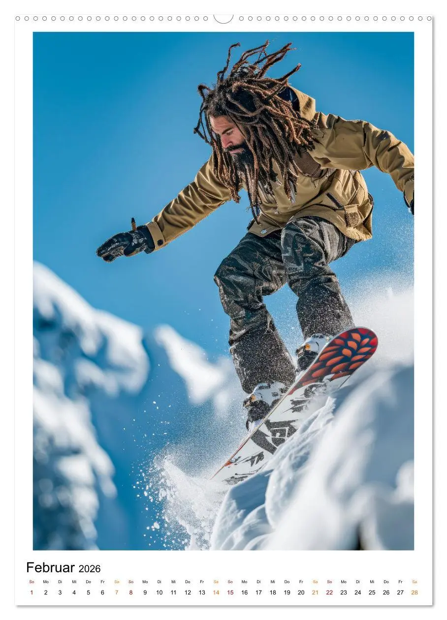 Bild: 9783516255614 | Snowboarden - coole Tage (Wandkalender 2026 DIN A2 hoch), CALVENDO...
