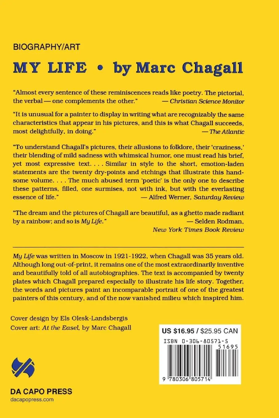 Rückseite: 9780306805714 | My Life | Marc Chagall | Taschenbuch | Kartoniert / Broschiert | 1994