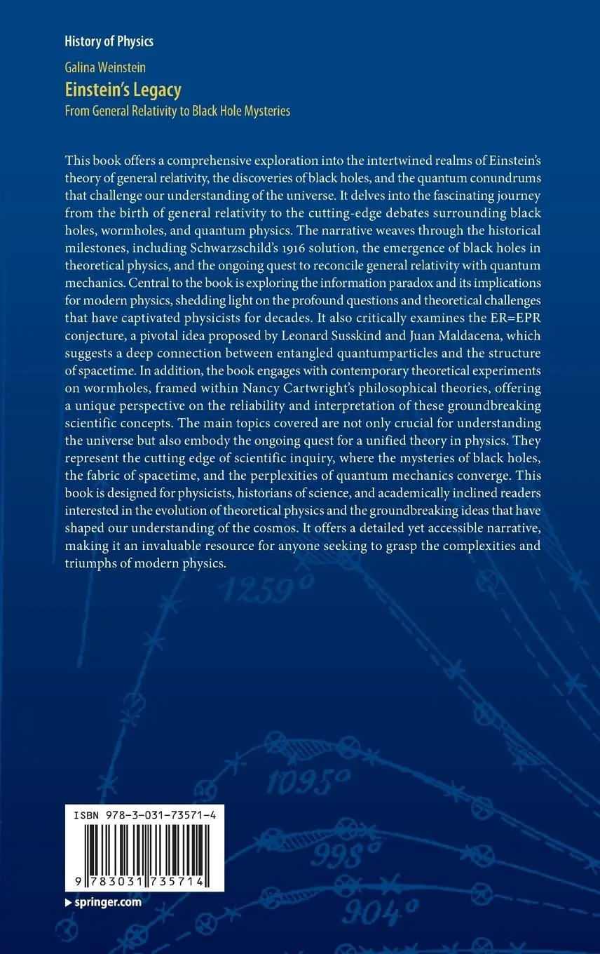 Rückseite: 9783031735714 | Einstein's Legacy | From General Relativity to Black Hole Mysteries