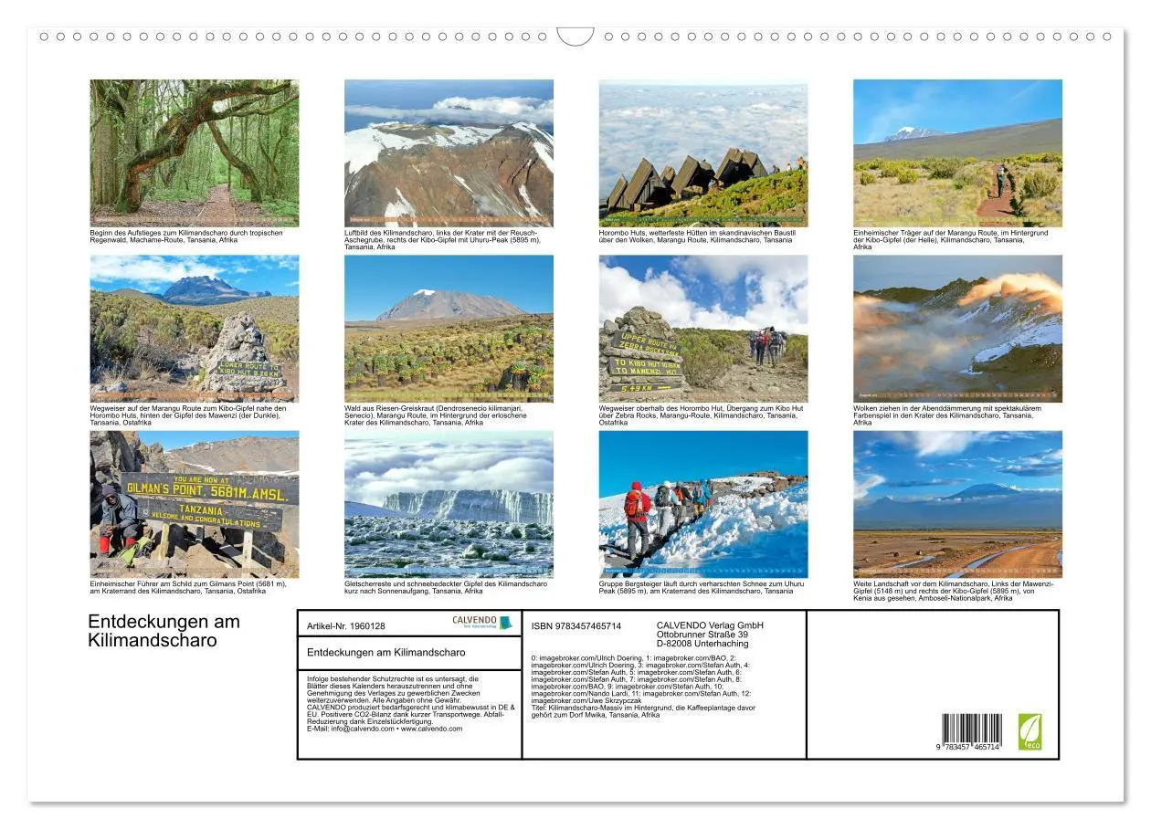 Bild: 9783457465714 | Entdeckungen am Kilimandscharo (Wandkalender 2026 DIN A2 quer),...