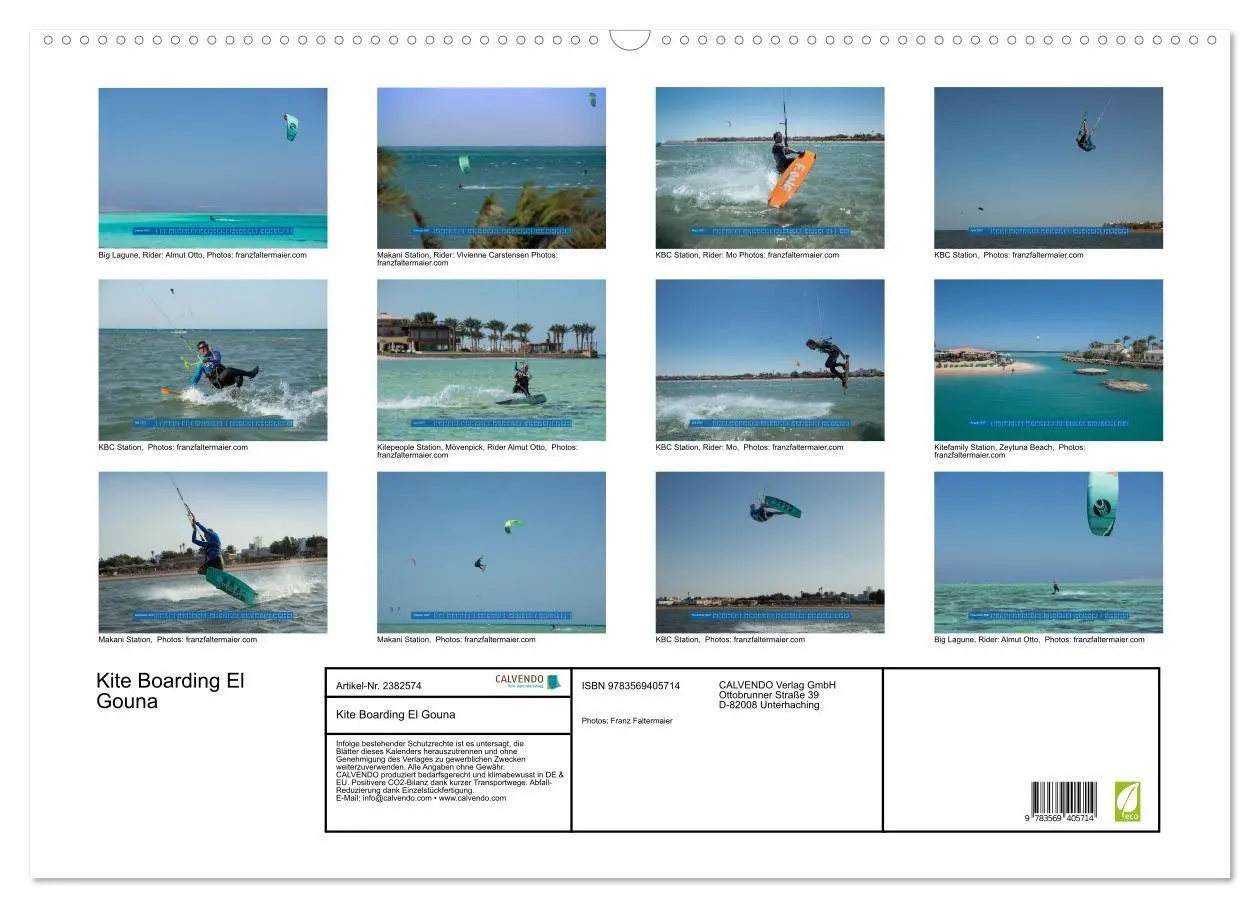 Bild: 9783569405714 | Kite Boarding El Gouna (Wandkalender 2027 DIN A2 quer), CALVENDO...