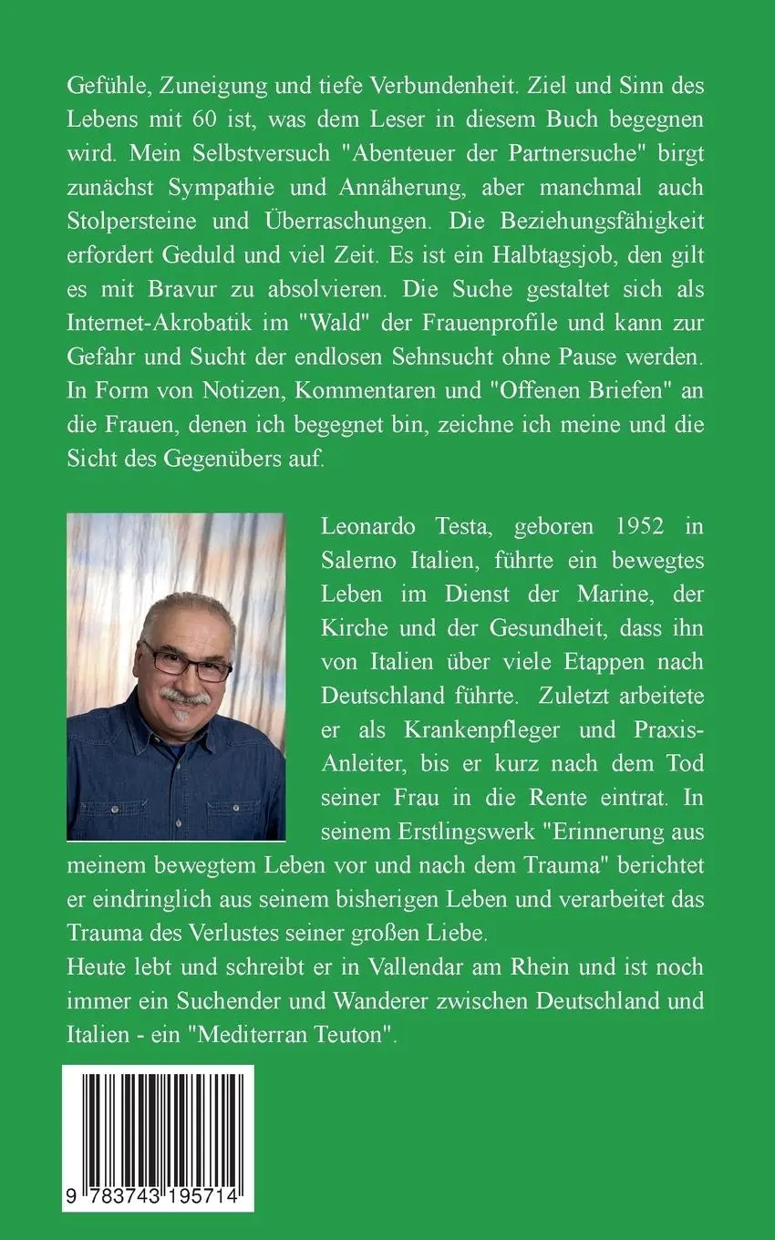 Rückseite: 9783743195714 | Online Dating | Sehnsucht nach Zweisamkeit mit 60+ | Leonardo Testa