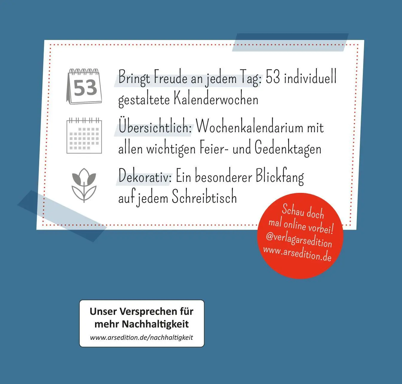 Rückseite: 4014489135814 | Mini-Wochenkalender Man sieht nur mit dem Herzen gut ... 2026 | 108 S.