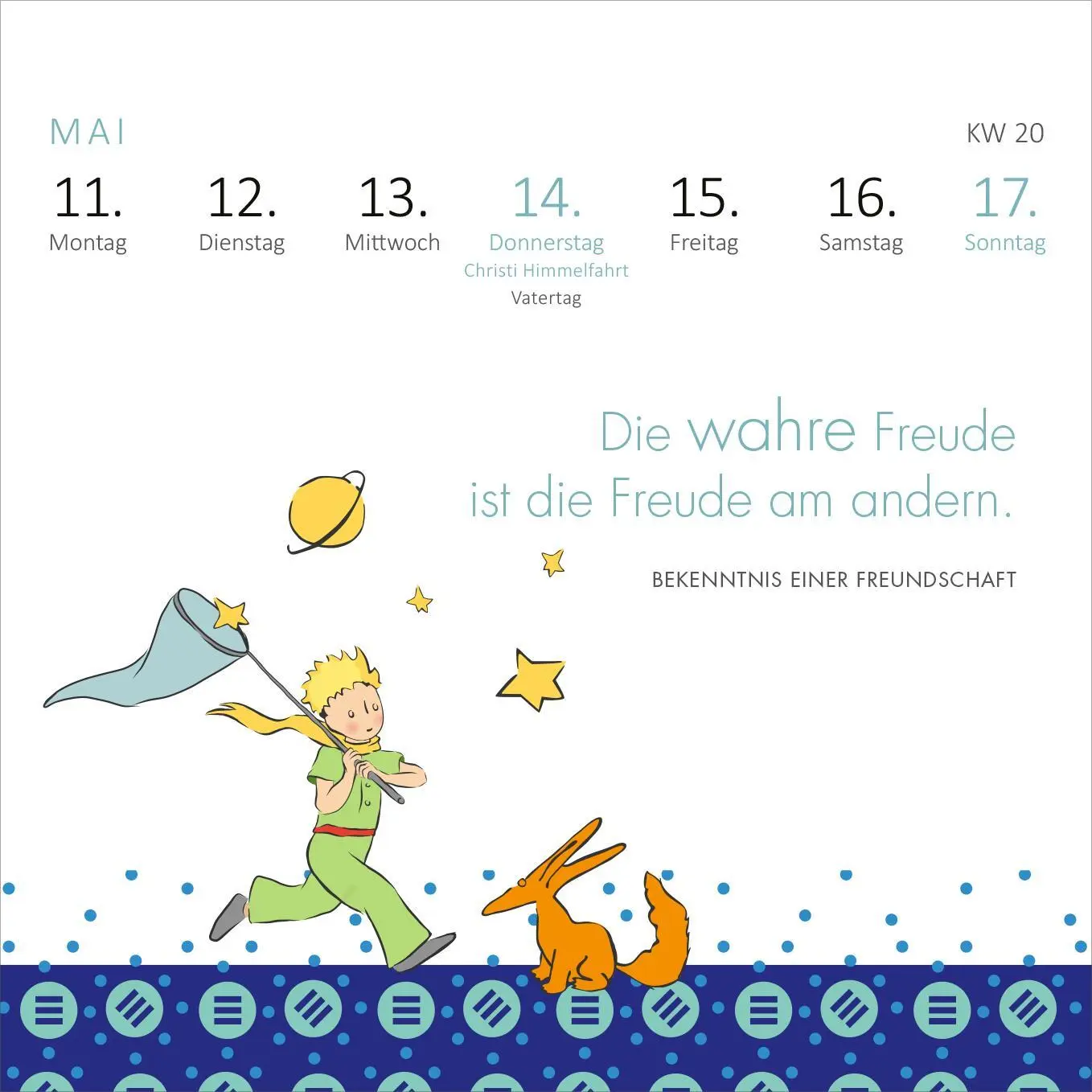 Bild: 4014489135814 | Mini-Wochenkalender Man sieht nur mit dem Herzen gut ... 2026 | 108 S.