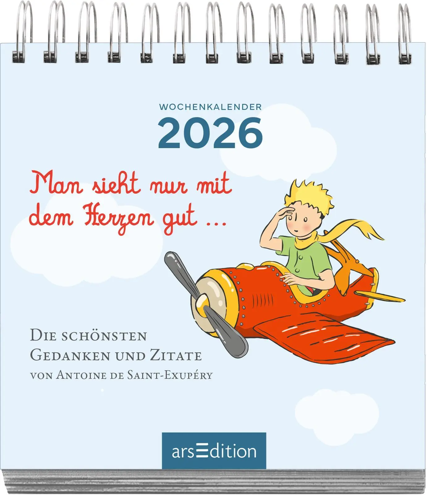 Bild: 4014489135814 | Mini-Wochenkalender Man sieht nur mit dem Herzen gut ... 2026 | 108 S.