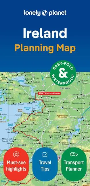 Cover: 9781787015814 | Lonely Planet Ireland Planning Map | (Land-)Karte | Englisch | 2024