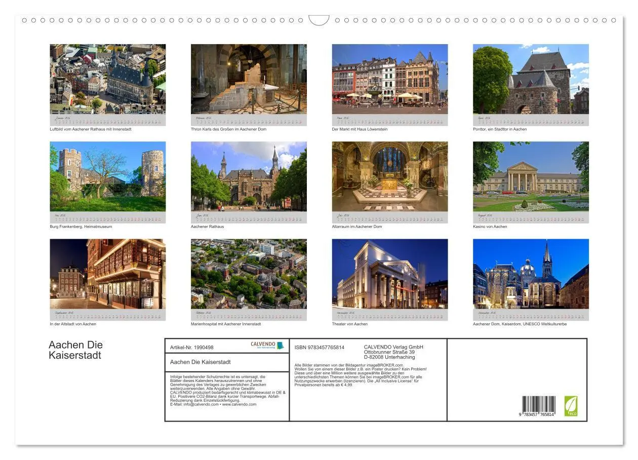 Bild: 9783457765814 | Aachen Die Kaiserstadt (Wandkalender 2026 DIN A2 quer), CALVENDO...