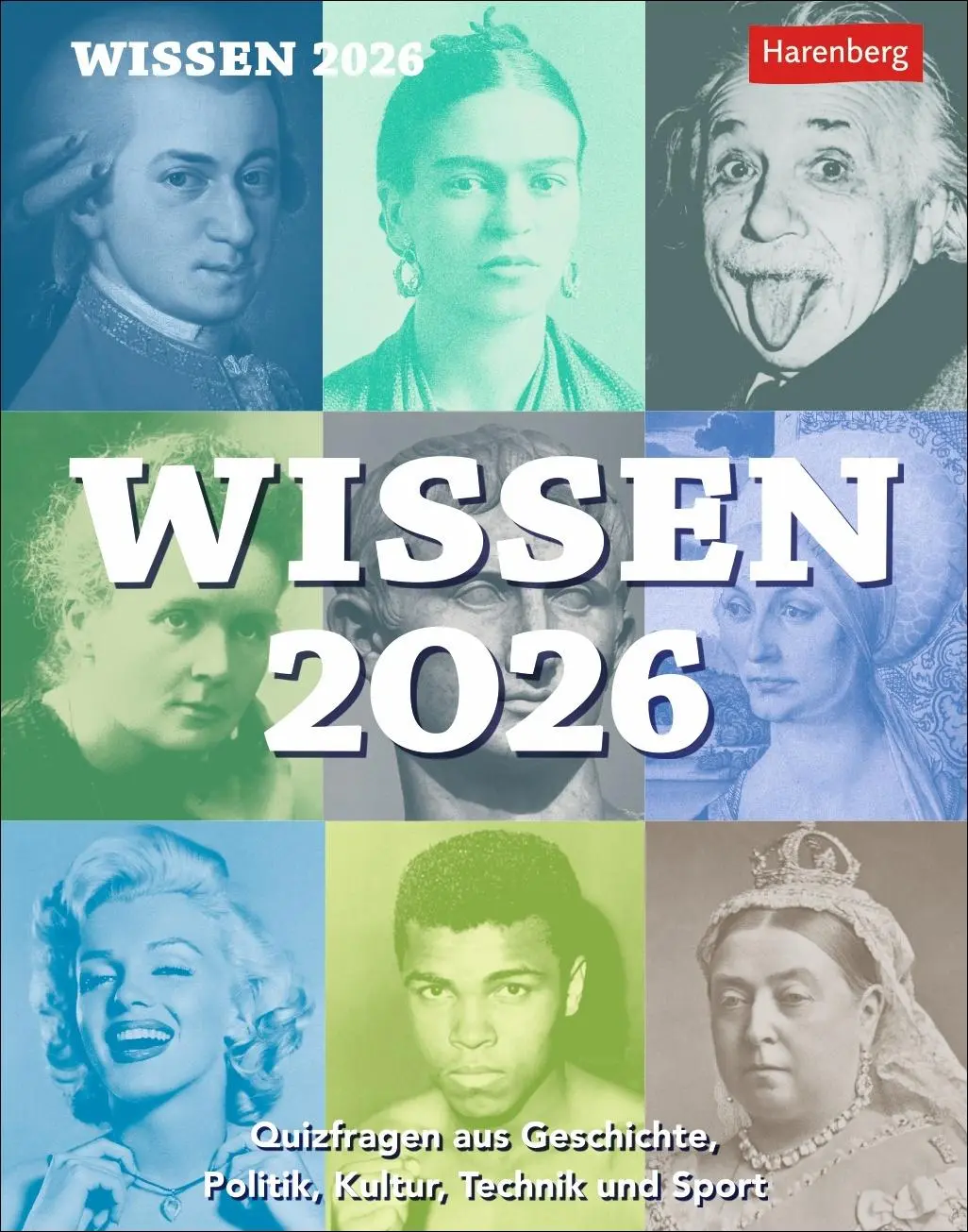 Cover: 9783840035814 | Wissen Tagesabreißkalender 2026 - Quizfragen aus Geschichte,...