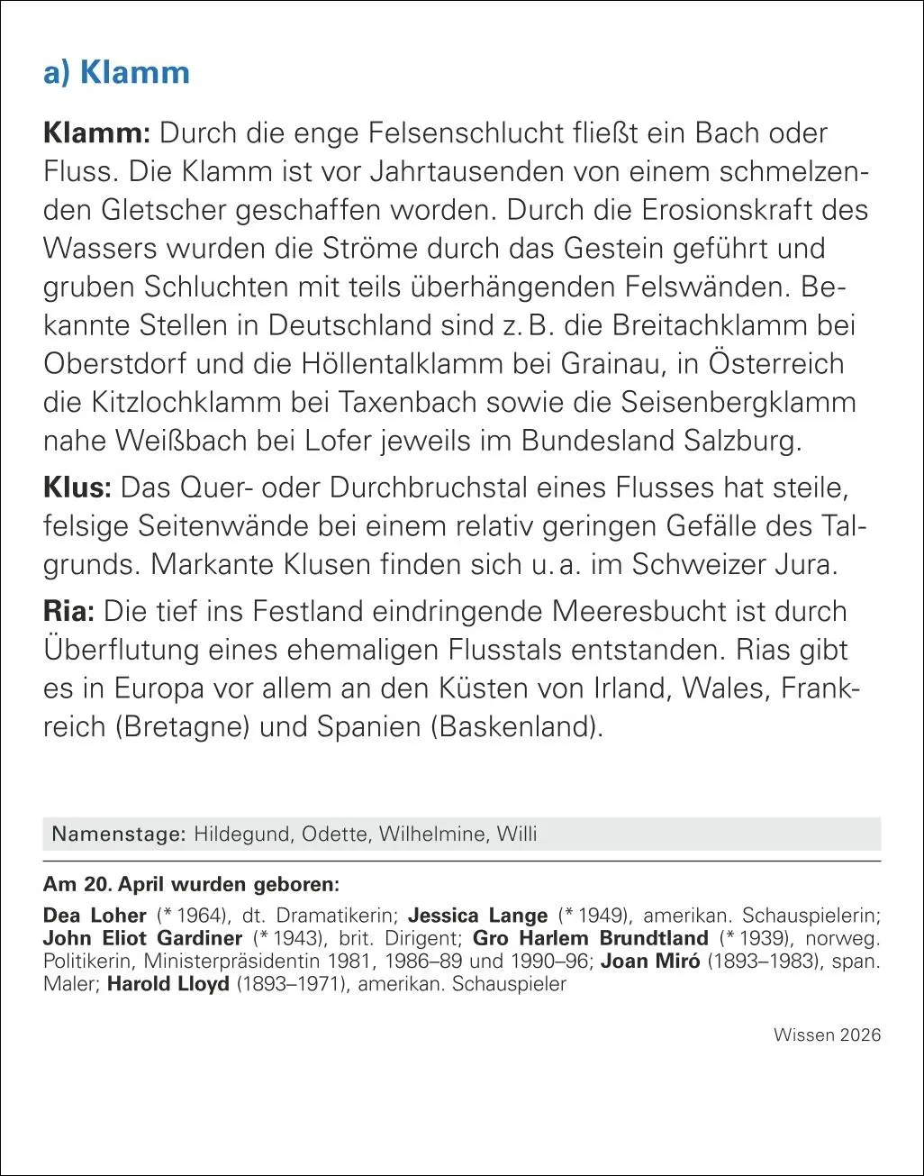 Bild: 9783840035814 | Wissen Tagesabreißkalender 2026 - Quizfragen aus Geschichte,...