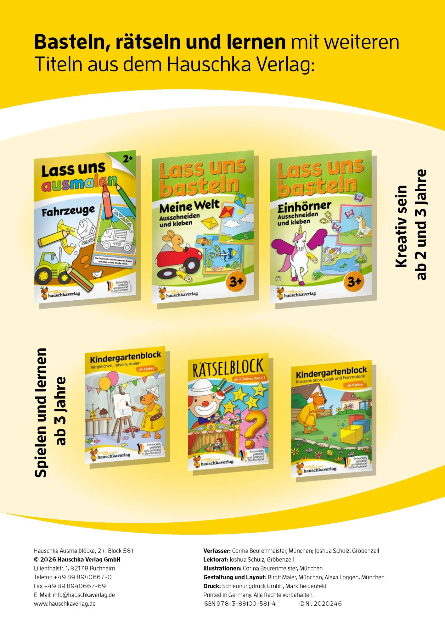 Bild: 9783881005814 | Lass uns ausmalen - Mein Ausmalbuch ab 2 - Tiere | Taschenbuch | 64 S.