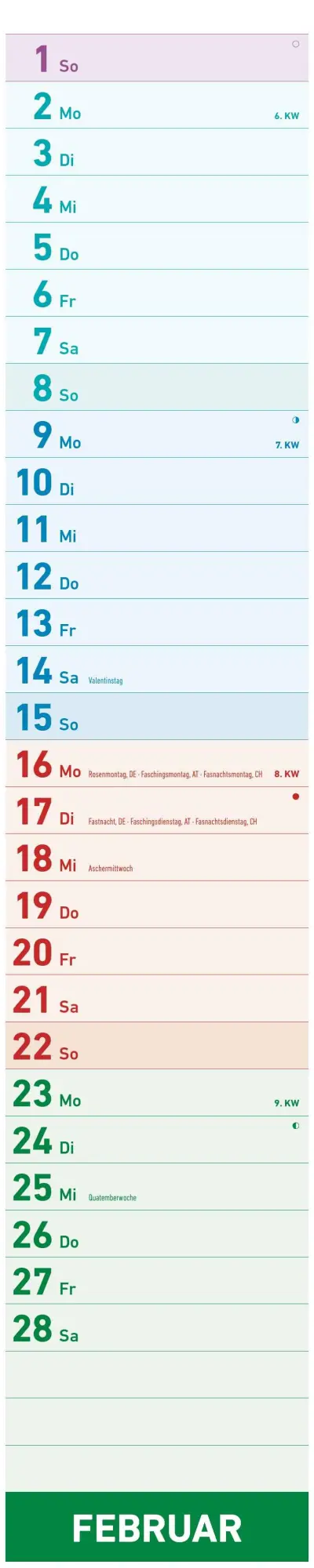 Bild: 4069095005914 | Megaplaner XXL 2026 - Streifen-Kalender 17,5x98 cm - mit...