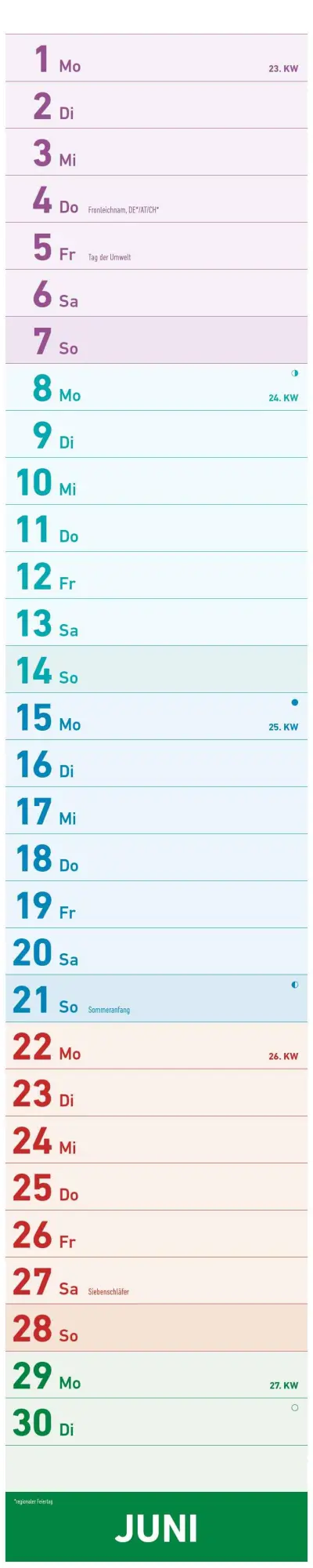 Bild: 4069095005914 | Megaplaner XXL 2026 - Streifen-Kalender 17,5x98 cm - mit...