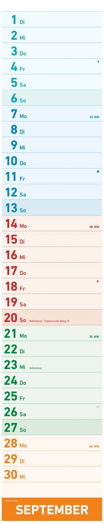 Bild: 4069095005914 | Megaplaner XXL 2026 - Streifen-Kalender 17,5x98 cm - mit...