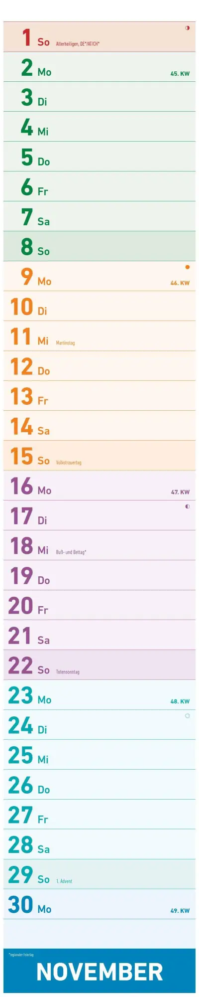 Bild: 4069095005914 | Megaplaner XXL 2026 - Streifen-Kalender 17,5x98 cm - mit...