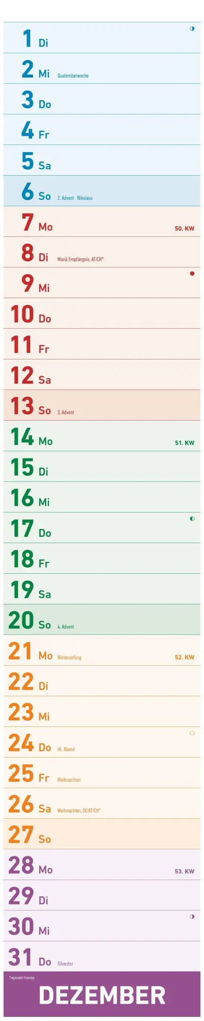 Bild: 4069095005914 | Megaplaner XXL 2026 - Streifen-Kalender 17,5x98 cm - mit...