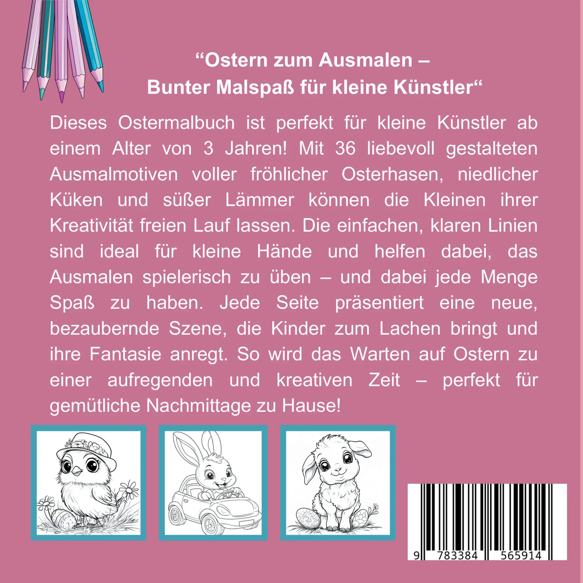 Rückseite: 9783384565914 | Bunte Ostern - Malbuch für Kinder | Nicole Köhler | Taschenbuch | 2025