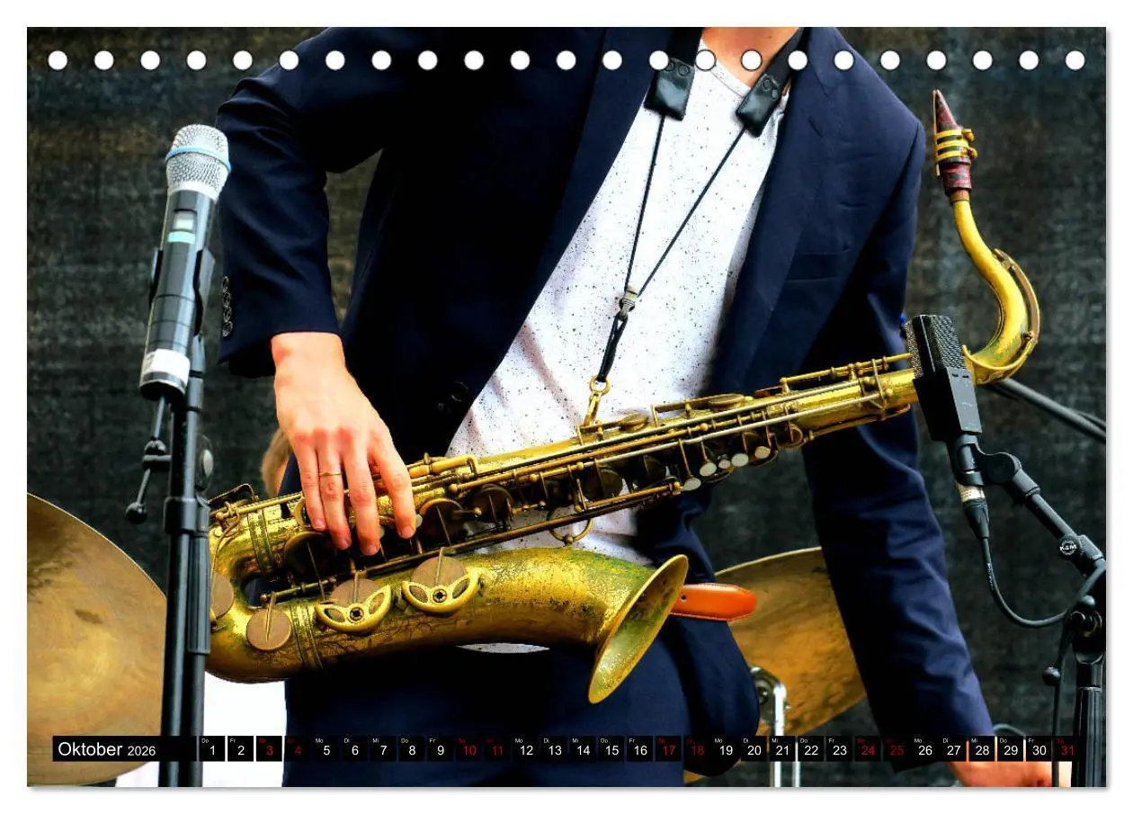 Bild: 9783457685914 | Jazz pur (Tischkalender 2026 DIN A5 quer), CALVENDO Monatskalender