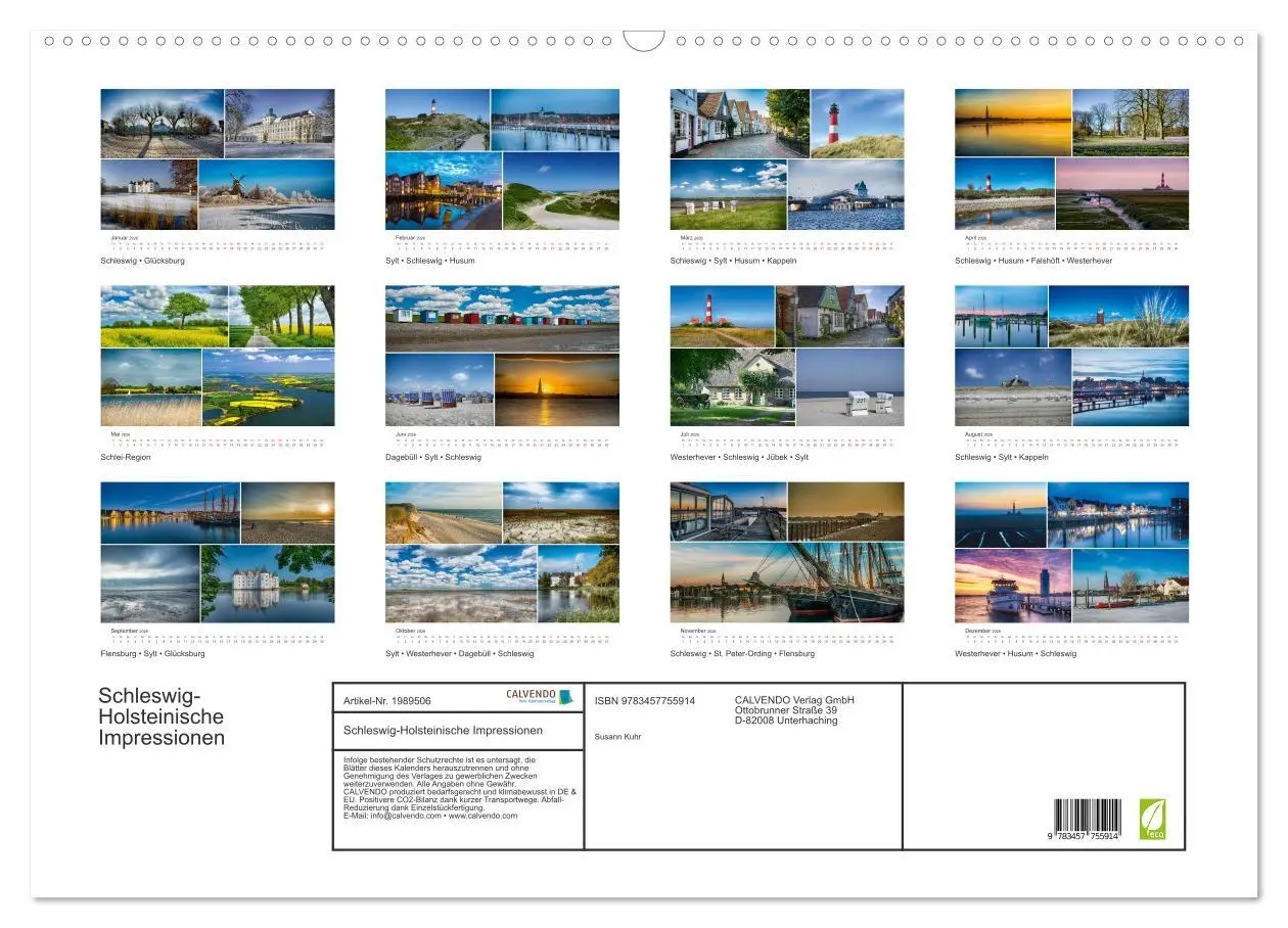 Bild: 9783457755914 | Schleswig-Holsteinische Impressionen (Wandkalender 2026 DIN A2...