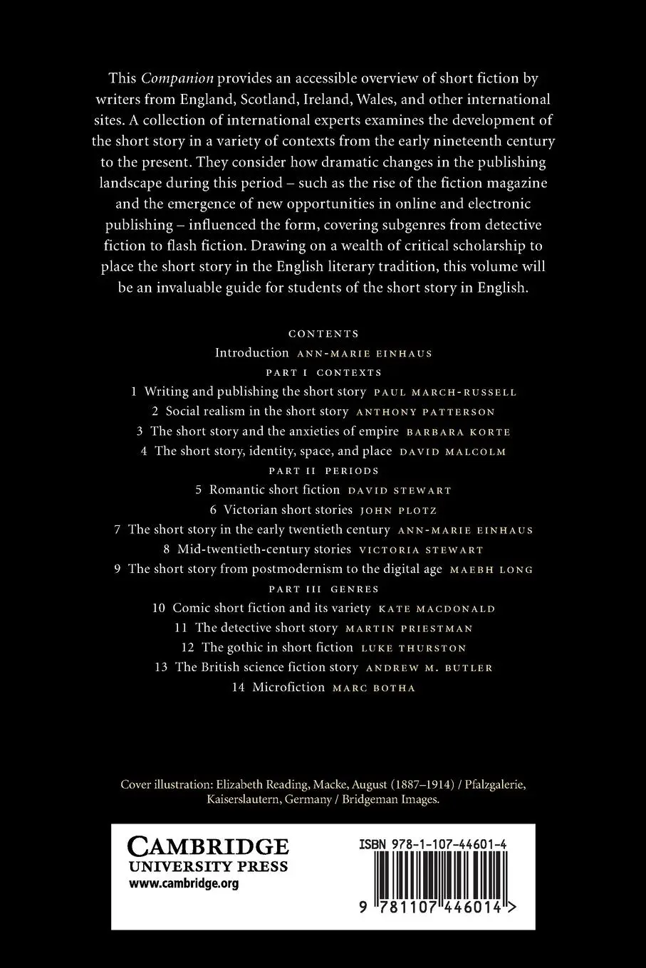 Rückseite: 9781107446014 | The Cambridge Companion to the English Short Story | Ann-Marie Einhaus