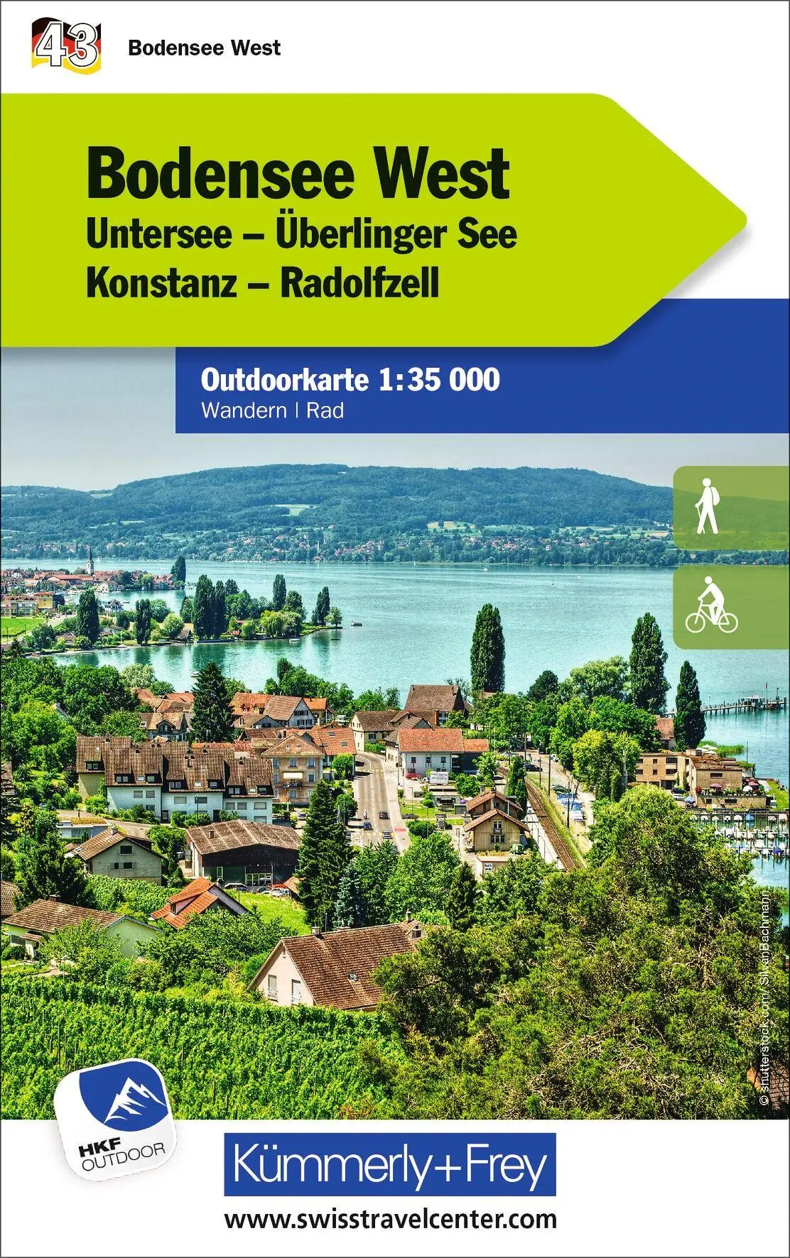 Cover: 9783259026014 | Kümmerly+Frey Outdoorkarte Deutschland 43 Bodensee West 1:35.000 | AG