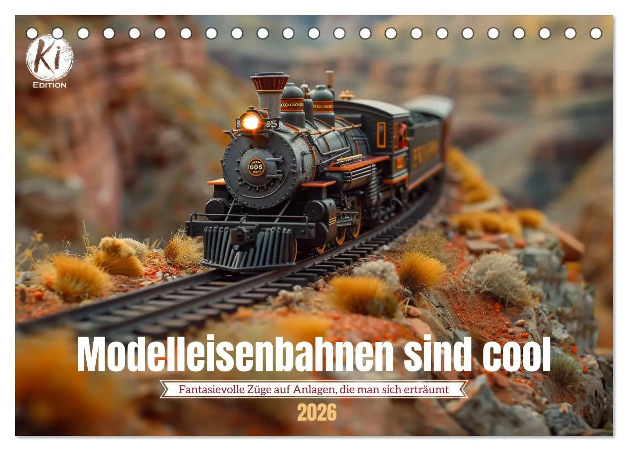 Cover: 9783457406014 | Modelleisenbahnen sind cool (Tischkalender 2026 DIN A5 quer),...