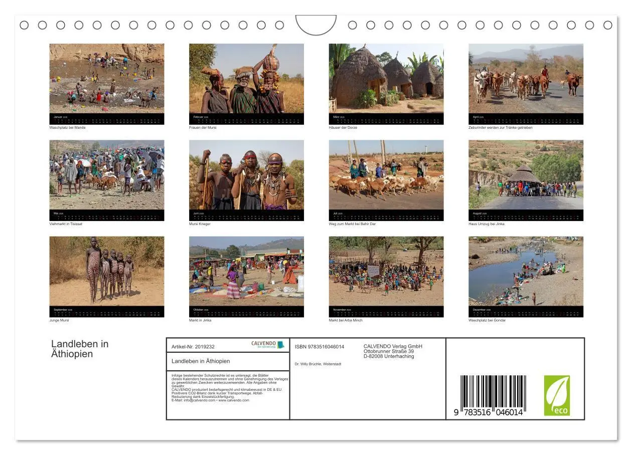Bild: 9783516046014 | Landleben in Äthiopien (Wandkalender 2026 DIN A4 quer), CALVENDO...