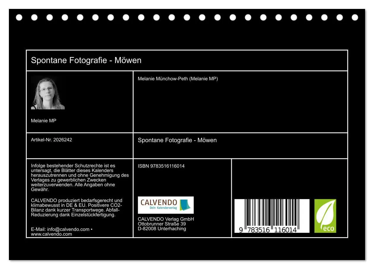 Bild: 9783516116014 | Spontane Fotografie - Möwen (Tischkalender 2026 DIN A5 quer),...