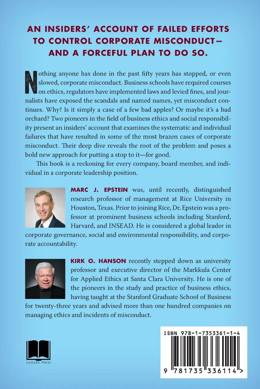 Rückseite: 9781735336114 | Rotten | Why Corporate Misconduct Continues and What to Do about It